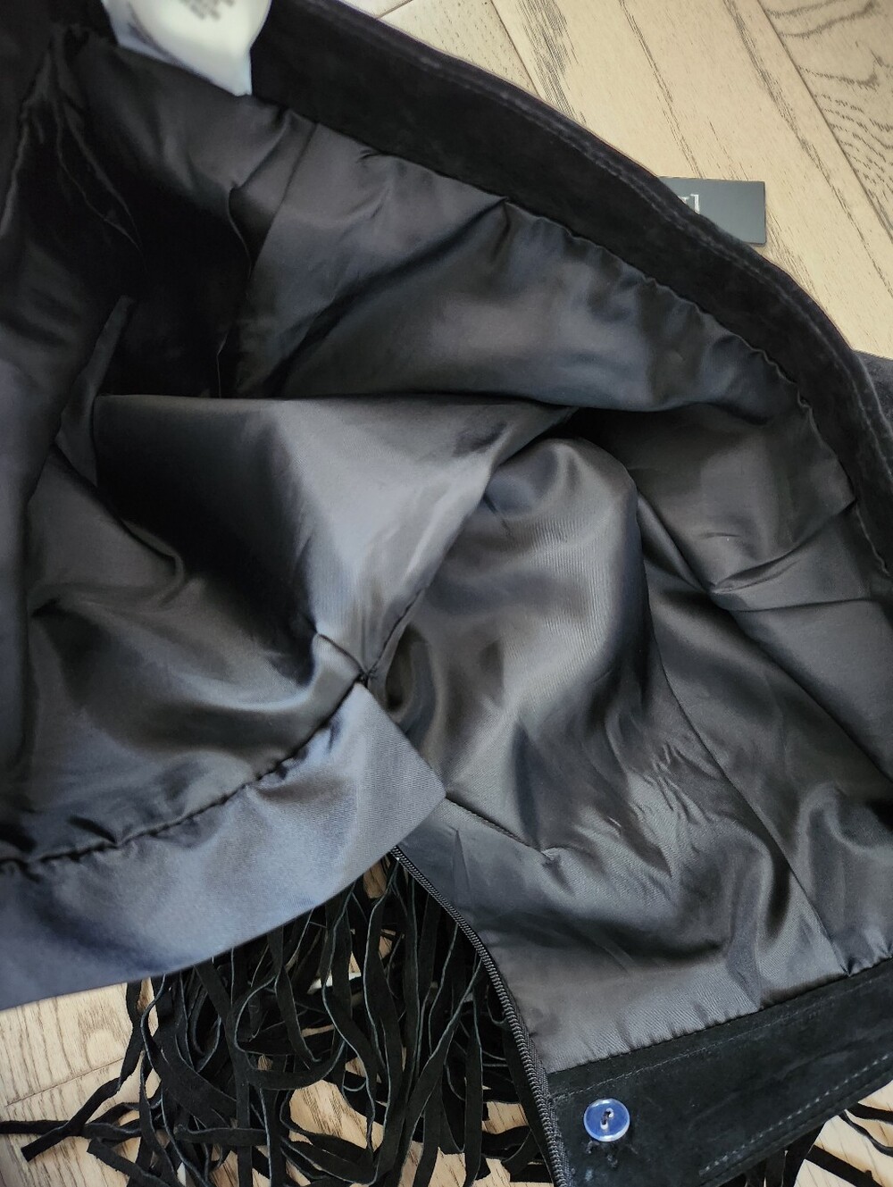 BLANK NYC leather mini skirt with flinge Size 24 - Picture 6 of 8